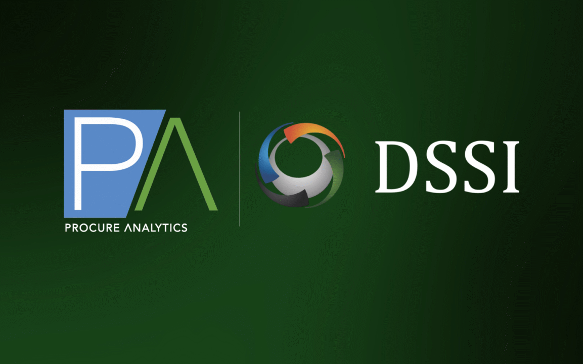 Procure Analytics and DSSI logos on green.