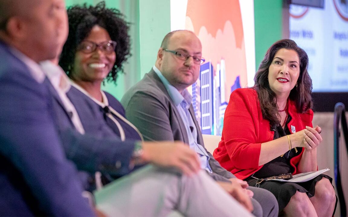 Panelists engaged in a lively discussion.