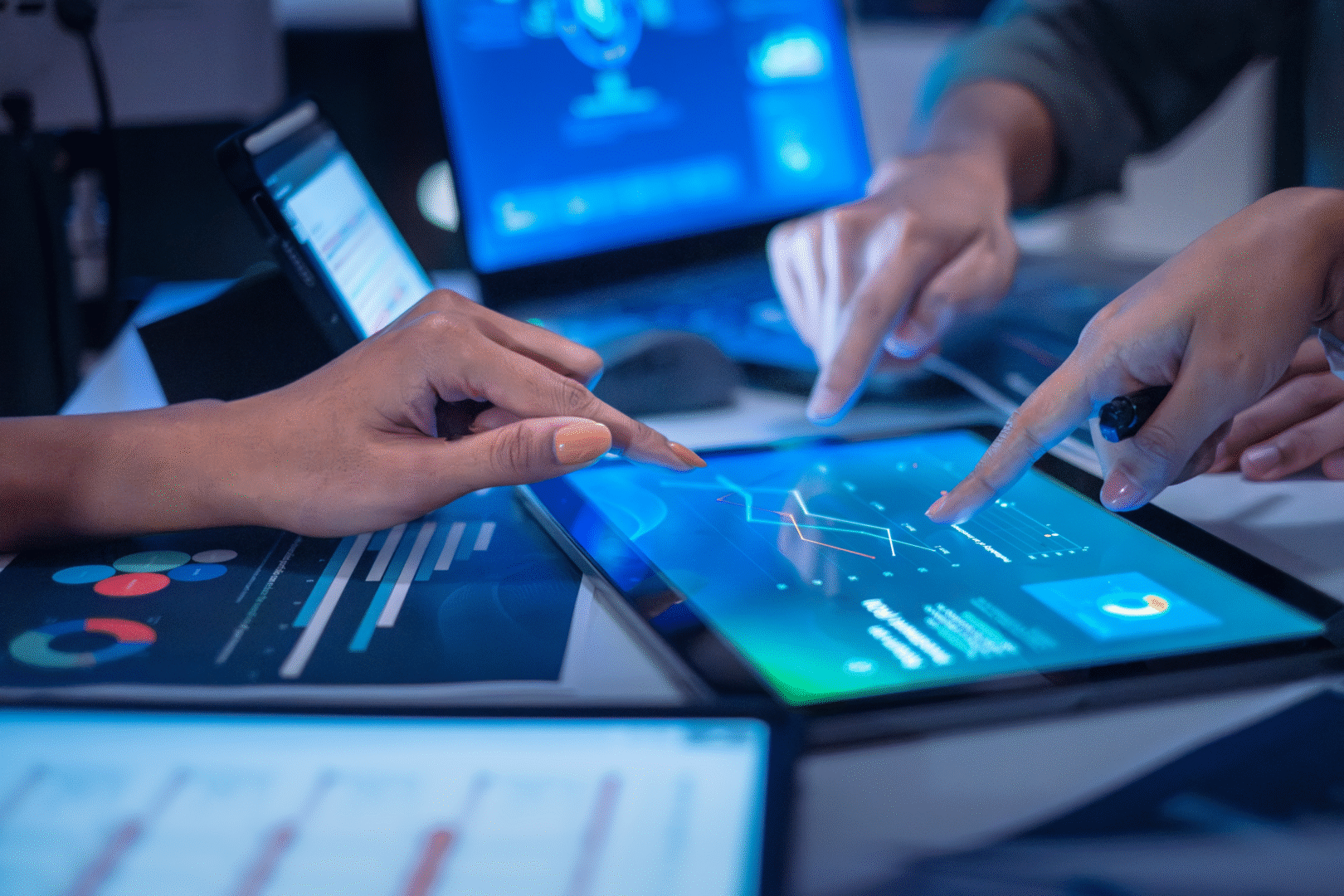 Business analytics dashboard illustrating procurement visibility and data transparency